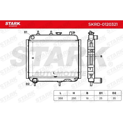 Radiator, Engine Cooling Stark SKRD-0120321 SKRD-0120321 - photo 5