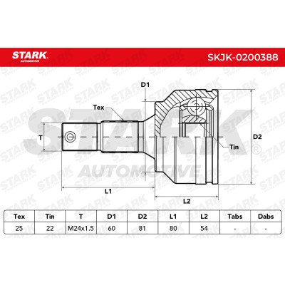 Joint Kit, Drive Shaft Stark SKJK-0200388 SKJK-0200388 - photo 4