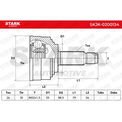 Joint Kit, Drive Shaft Stark SKJK-0200134 SKJK-0200134 - photo 5