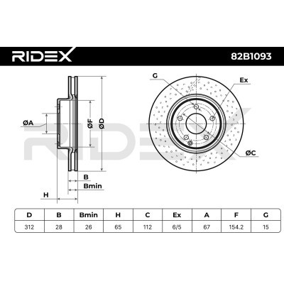 Brake Disc RIDEX 82B1093 82B1093 - photo 7
