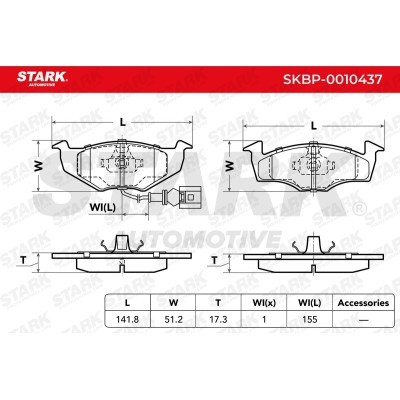 Brake Pads Set Stark SKBP-0010437 SKBP-0010437 - photo 3