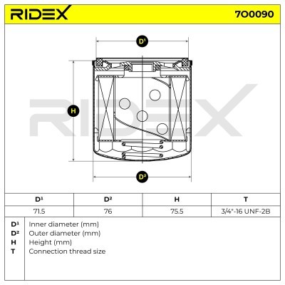 Oil Filter RIDEX 7O0090 7O0090 - photo 4