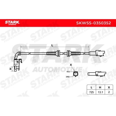 ABS Sensor Stark SKWSS-0350352 SKWSS-0350352 - photo 6