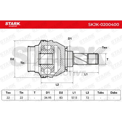 Joint Kit, Drive Shaft Stark SKJK-0200400 SKJK-0200400 - photo 5