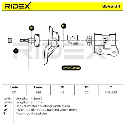 Shock Absorber RIDEX 854S1311 854S1311 - photo 8