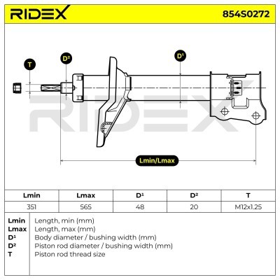 Shock Absorber RIDEX 854S0272 854S0272 - photo 8