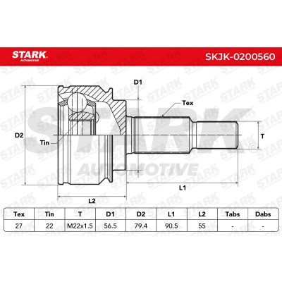 Joint Kit, Drive Shaft Stark SKJK-0200560 SKJK-0200560 - photo 5