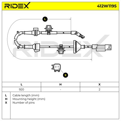 ABS Sensor RIDEX 412W1195 412W1195 - photo 6
