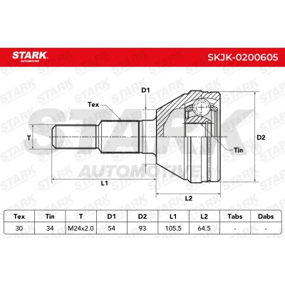 Joint Kit, Drive Shaft Stark SKJK-0200605 SKJK-0200605 - photo 5