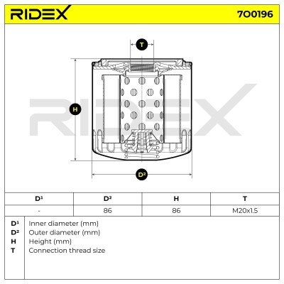 Oil Filter RIDEX 7O0196 7O0196 - photo 5