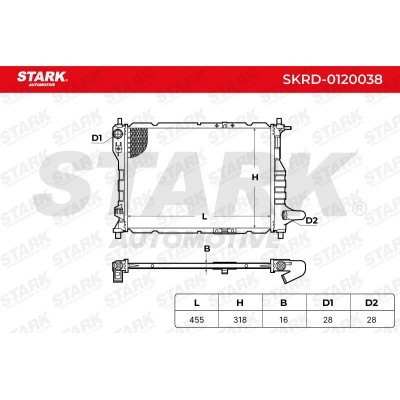 Radiator, Engine Cooling Stark SKRD-0120038 SKRD-0120038 - photo 4
