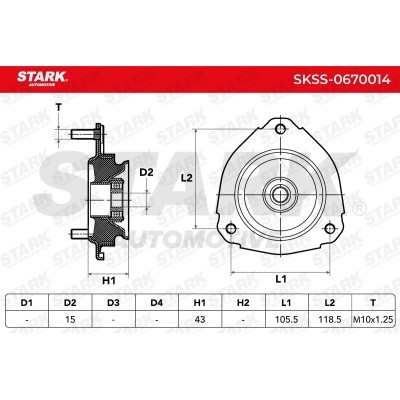 Strut Support Bearing Front Stark SKSS-0670014 SKSS-0670014 - photo 6