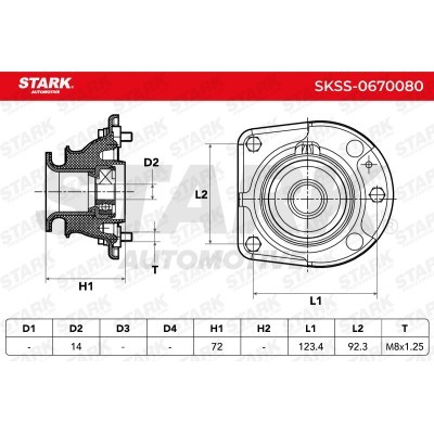 Strut Support Bearing Front Stark SKSS-0670080 SKSS-0670080 - photo 3