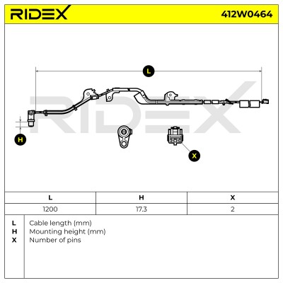 ABS Sensor RIDEX 412W0464 412W0464 - photo 6