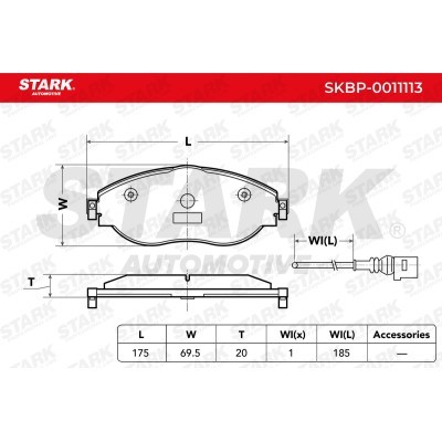 Brake Pads Set Stark SKBP-0011113 SKBP-0011113 - photo 4