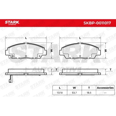 Brake Pads Set Stark SKBP-0011017 SKBP-0011017 - photo 3