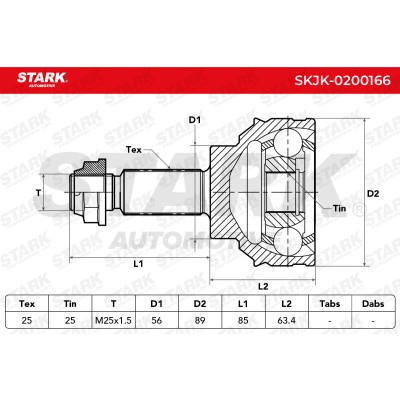 Joint Kit, Drive Shaft Stark SKJK-0200166 SKJK-0200166 - photo 4