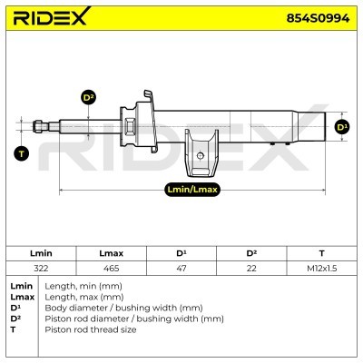Shock Absorber RIDEX 854S0994 854S0994 - photo 8