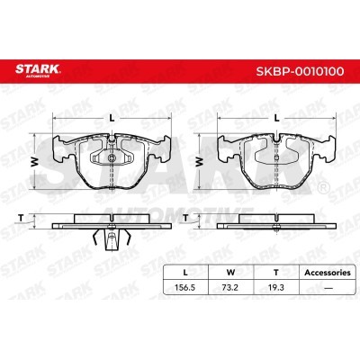 Brake Pads Set Stark SKBP-0010100 SKBP-0010100 - photo 3