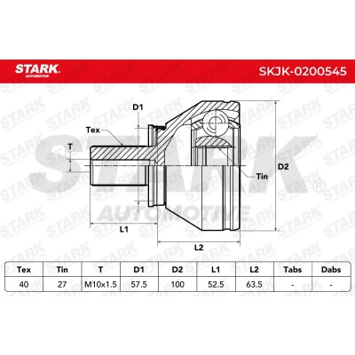 Joint Kit, Drive Shaft Stark SKJK-0200545 SKJK-0200545 - photo 4