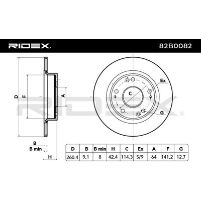 Brake Disc RIDEX 82B0082 82B0082 - photo 3