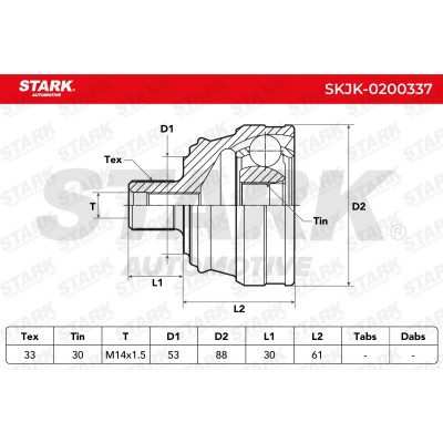 Joint Kit, Drive Shaft Stark SKJK-0200337 SKJK-0200337 - photo 5