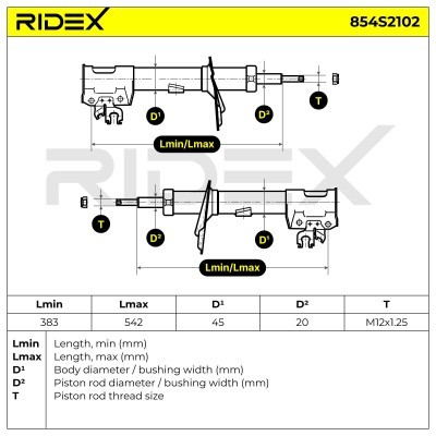 Shock Absorber RIDEX 854S2102 854S2102 - photo 5