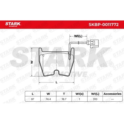 Brake Pads Set Stark SKBP-0011772 SKBP-0011772 - photo 6