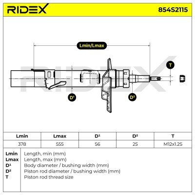 Shock Absorber RIDEX 854S2115 854S2115 - photo 6