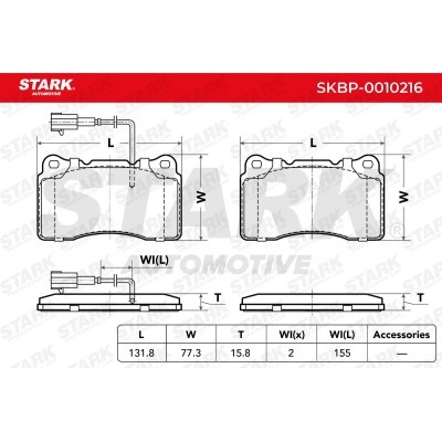Brake Pads Set Stark SKBP-0010216 SKBP-0010216 - photo 3