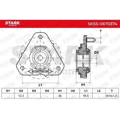 Strut Support Bearing Front Stark SKSS-0670374 SKSS-0670374 - photo 5