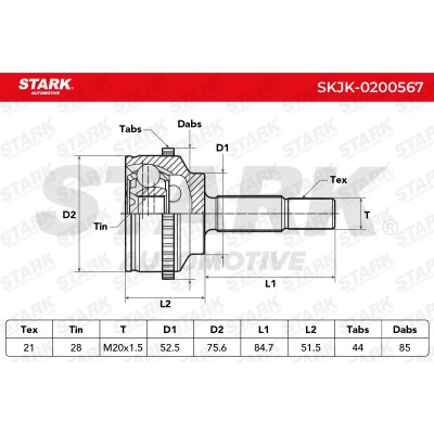 Joint Kit, Drive Shaft Stark SKJK-0200567 SKJK-0200567 - photo 5