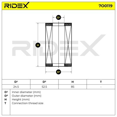 Oil Filter RIDEX 7O0119 7O0119 - photo 4