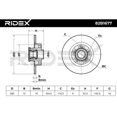 Brake Disc RIDEX 82B1677 82B1677 - photo 9