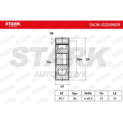 Joint Kit, Drive Shaft Stark SKJK-0200609 SKJK-0200609 - photo 4