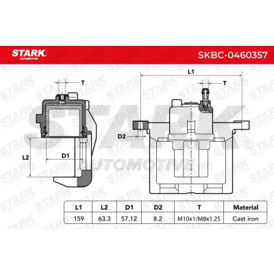 Brake Caliper Stark SKBC-0460357 SKBC-0460357 - photo 5