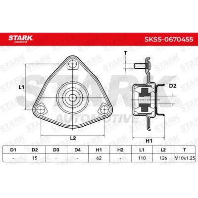 Strut Support Bearing Front Stark SKSS-0670455 SKSS-0670455 - photo 6