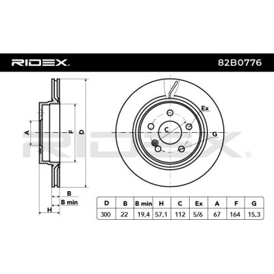 Brake Disc RIDEX 82B0776 82B0776 - photo 3
