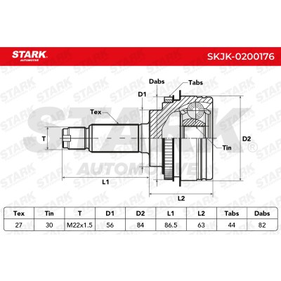 Joint Kit, Drive Shaft Stark SKJK-0200176 SKJK-0200176 - photo 7