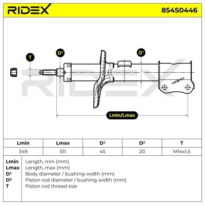 Shock Absorber RIDEX 854S0446 854S0446 - photo 5