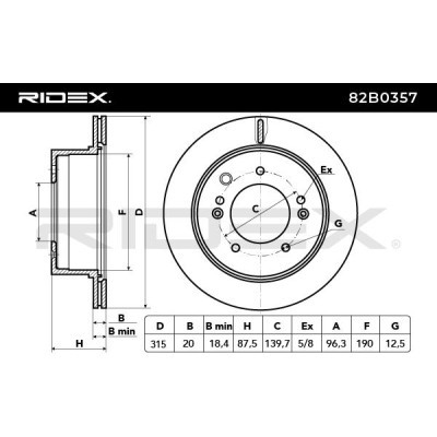 Brake Disc RIDEX 82B0357 82B0357 - photo 4
