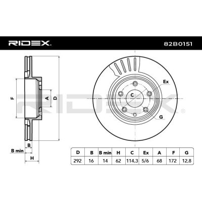 Brake Disc RIDEX 82B0151 82B0151 - photo 4