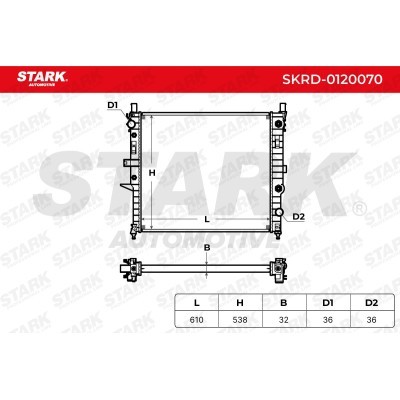 Radiator, Engine Cooling Stark SKRD-0120070 SKRD-0120070 - photo 6