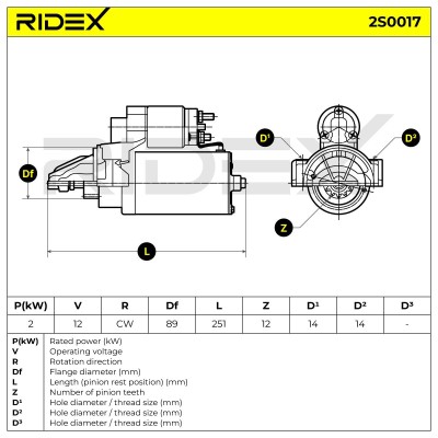 Starter RIDEX 2S0017 2S0017 - photo 7
