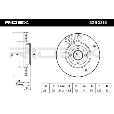 Brake Disc RIDEX 82B0318 82B0318 - photo 7