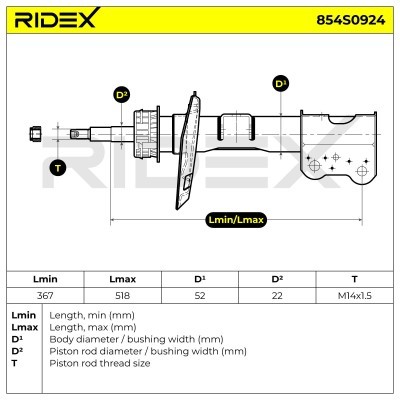 Shock Absorber RIDEX 854S0924 854S0924 - photo 6