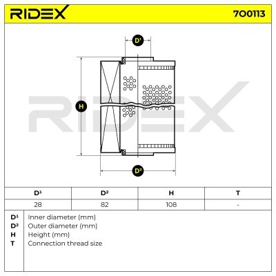 Oil Filter RIDEX 7O0113 7O0113 - photo 4