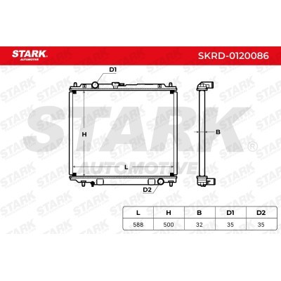 Radiator, Engine Cooling Stark SKRD-0120086 SKRD-0120086 - photo 3