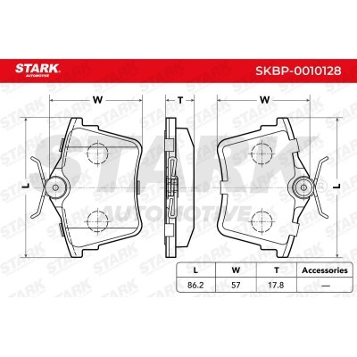 Brake Pads Set Stark SKBP-0010128 SKBP-0010128 - photo 2