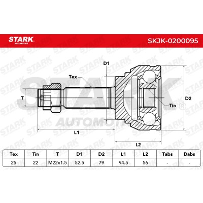 Joint Kit, Drive Shaft Stark SKJK-0200095 SKJK-0200095 - photo 5